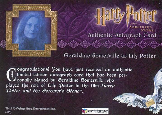Geraldine Somerville as Lilly Potter - Back