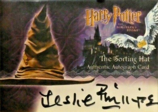 Leslie Phillips as The Sorting Hat - Front