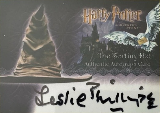 Leslie Phillips as The Sorting Hat - Front