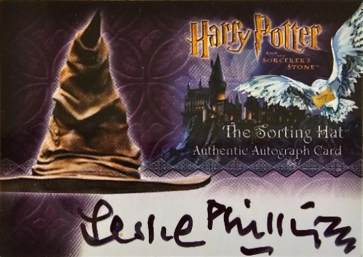 Leslie Phillips as The Sorting Hat - Front