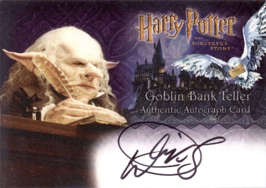 Warwick Davis as Gringotts Goblin - Front