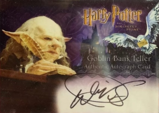 Warwick Davis as Gringotts Goblin - Front