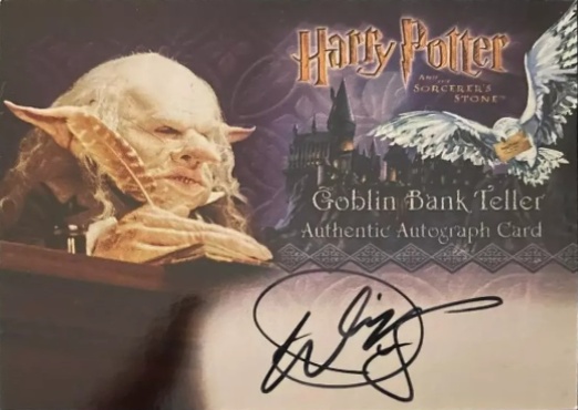 Warwick Davis as Gringotts Goblin - Front