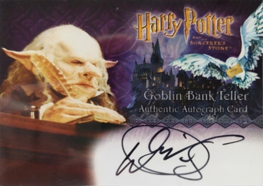 Warwick Davis as Gringotts Goblin - Front