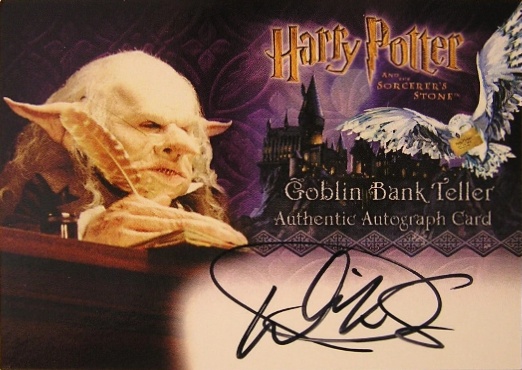 Warwick Davis as Gringotts Goblin - Front