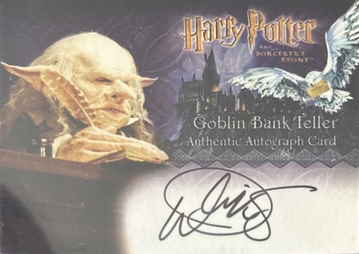 Warwick Davis as Gringotts Goblin - Front