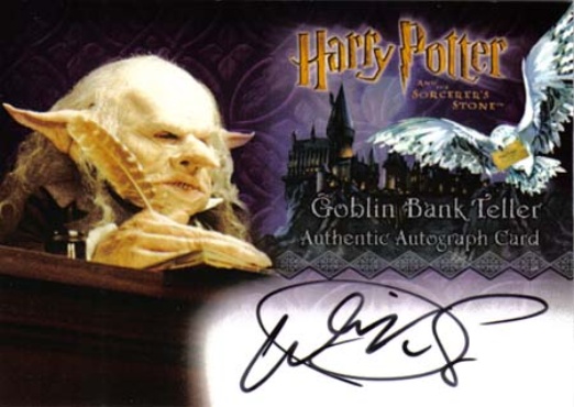 Warwick Davis as Gringotts Goblin - Front
