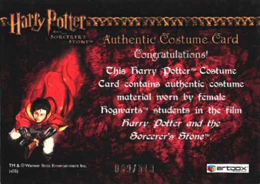 Female Hogwarts Students Costume - Back