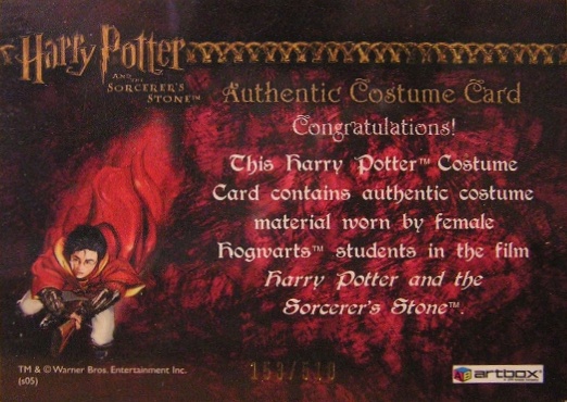 Female Hogwarts Students Costume - Back