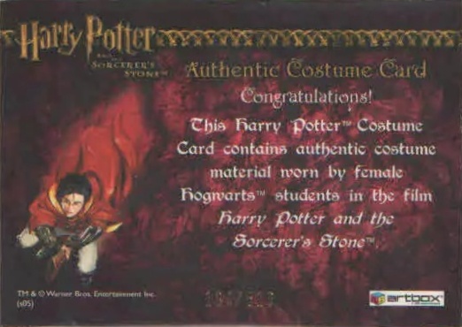 Female Hogwarts Students Costume - Back