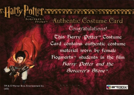 Female Hogwarts Students Costume - Back