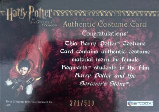 Female Hogwarts Students Costume - Back