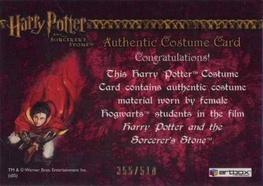 Female Hogwarts Students Costume - Back