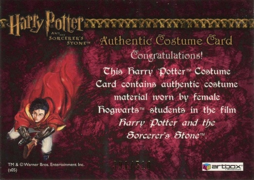 Female Hogwarts Students Costume - Back