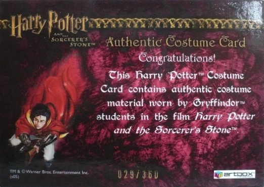 Gryffindor Student Tie - Back