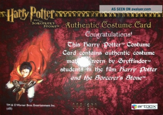 Gryffindor Student Tie - Back