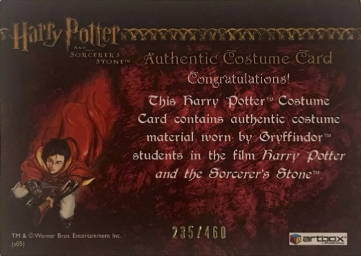 Gryffindor Students Costume - Back