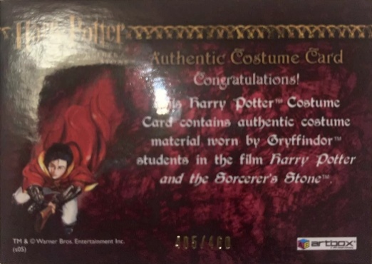 Gryffindor Students Costume - Back
