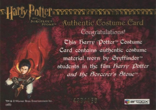 Gryffindor Students Costume - Back