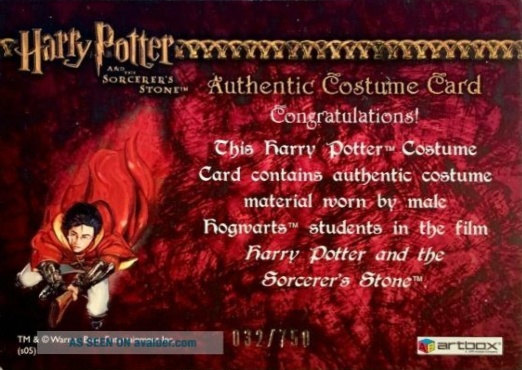 Male Hogwarts Students Costume - Back
