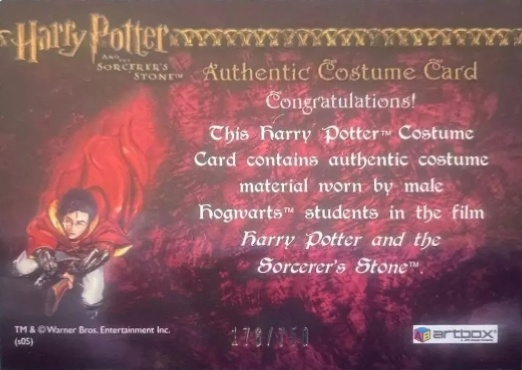 Male Hogwarts Students Costume - Back