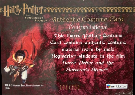 Male Hogwarts Students Costume - Back