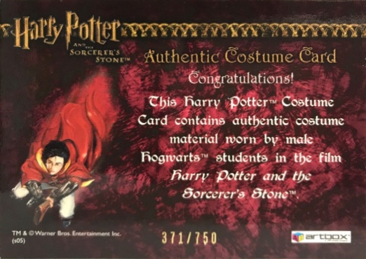 Male Hogwarts Students Costume - Back