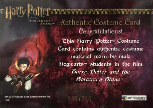 Male Hogwarts Students Costume - Back