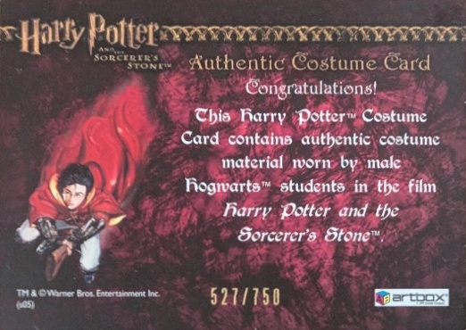 Male Hogwarts Students Costume - Back