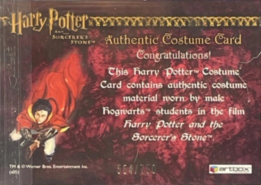 Male Hogwarts Students Costume - Back