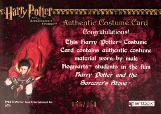 Male Hogwarts Students Costume - Back