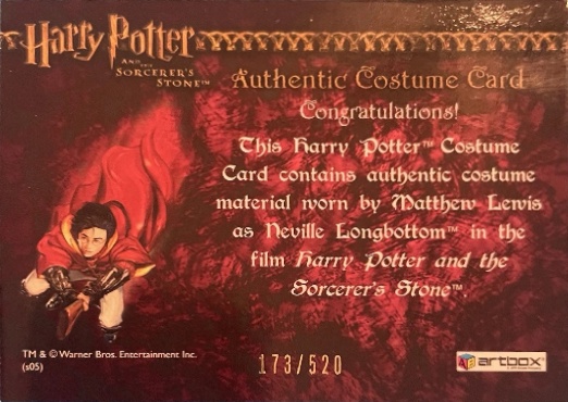 Neville Longbottom's Pajamas - Back