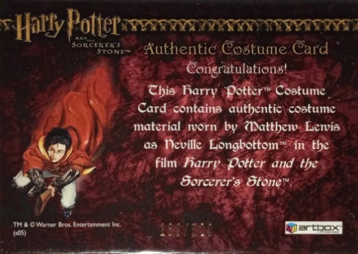 Neville Longbottom's Pajamas - Back