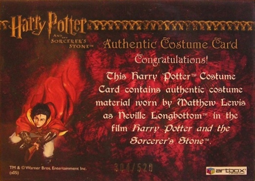 Neville Longbottom's Pajamas - Back