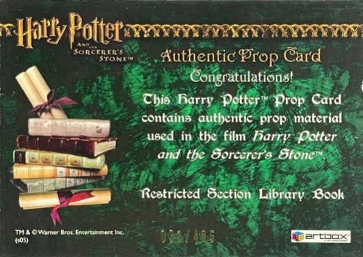 Restricted Section Library Book - Back