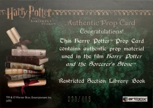 Restricted Section Library Book - Back