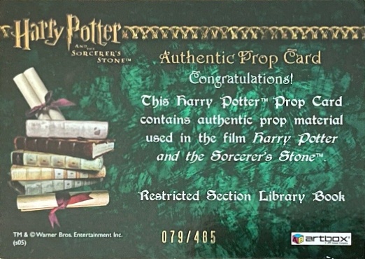 Restricted Section Library Book - Back