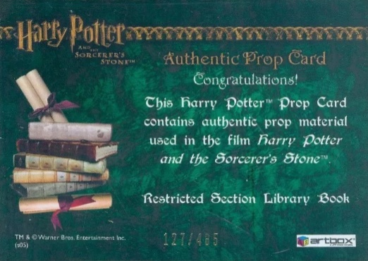 Restricted Section Library Book - Back