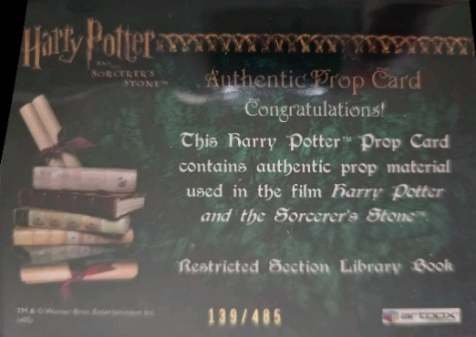 Restricted Section Library Book - Back