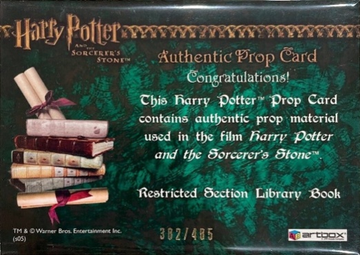 Restricted Section Library Book - Back