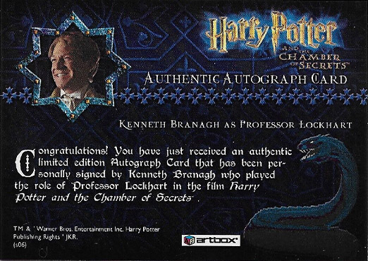 Kenneth Branagh Professor Lockhart - Back