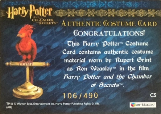 C5 - Ron Weasley's Tartan Shirt - Back