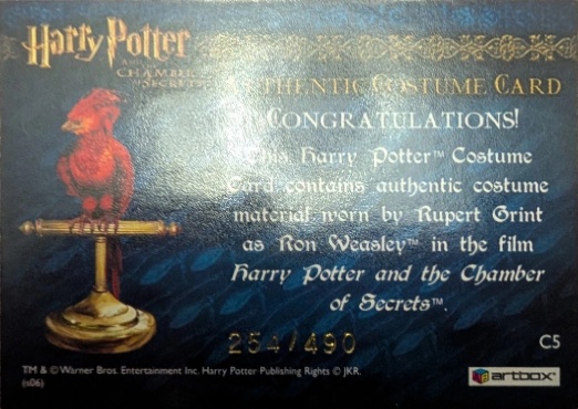 C5 - Ron Weasley's Tartan Shirt - Back