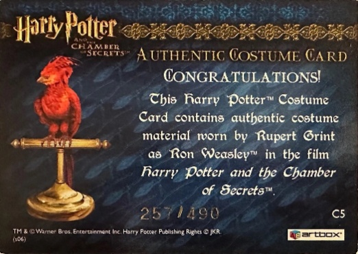 C5 - Ron Weasley's Tartan Shirt - Back