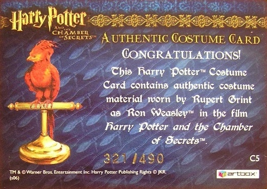 C5 - Ron Weasley's Tartan Shirt - Back