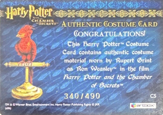 C5 - Ron Weasley's Tartan Shirt - Back