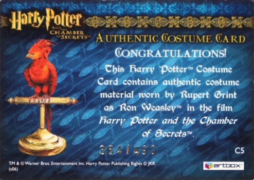 C5 - Ron Weasley's Tartan Shirt - Back