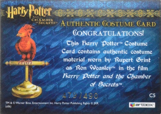 C5 - Ron Weasley's Tartan Shirt - Back