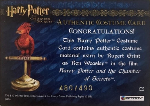 C5 - Ron Weasley's Tartan Shirt - Back