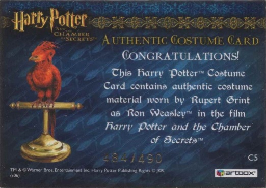 C5 - Ron Weasley's Tartan Shirt - Back